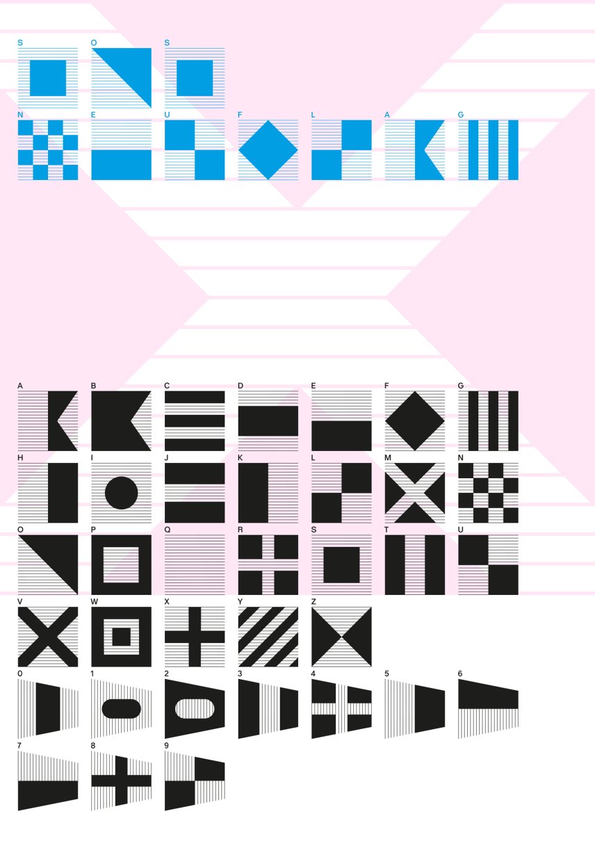 Flag Re-coded Type Face ©2022 by Klaus Hesse