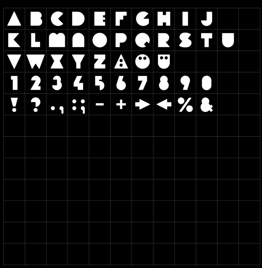 Flag Re-coded Type Face ©2022 by Klaus Hesse