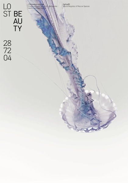 Poster series »Lost Beauty« based on the AphiaID of the World Register of Marine Species ©2023 by Hesse ©2023